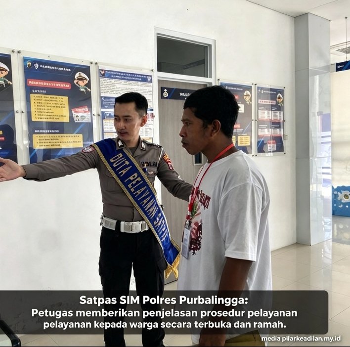 Satpas SIM Polres Purbalingga — Informasi Terpajang Terbuka, Petugas Siap Jelaskan Setiap Langkah Pelayanan